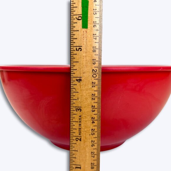 Zak Designs Red Melamine Mixing Bowls 3 Piece Set Vintage Retro Nesting Kitchen - Picture 7 of 7